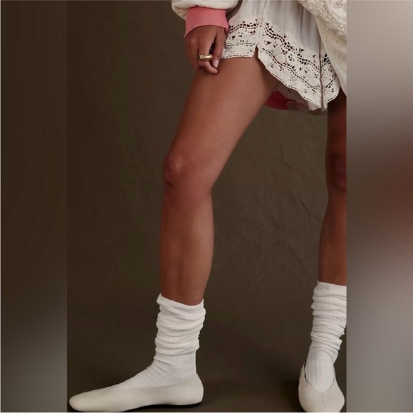 NWT Free People Viola Over The Knee Socks, Ivory - Picture 4 of 9